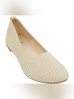 Danskin Women’s Size 9 Cream Hope Woven Slip-On Ballet Flats‎ Memory Foam